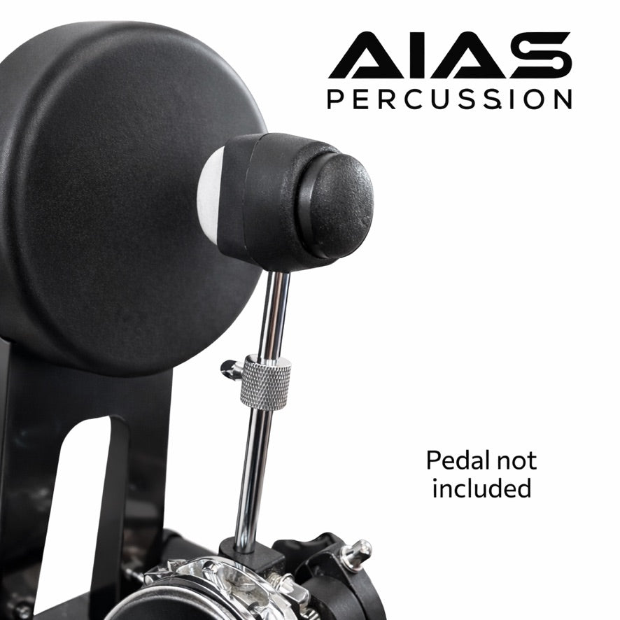 AIAS Two Way Bass Drum Beater with Adjustable Weight – Dual Surface Beater Head (AB-2)