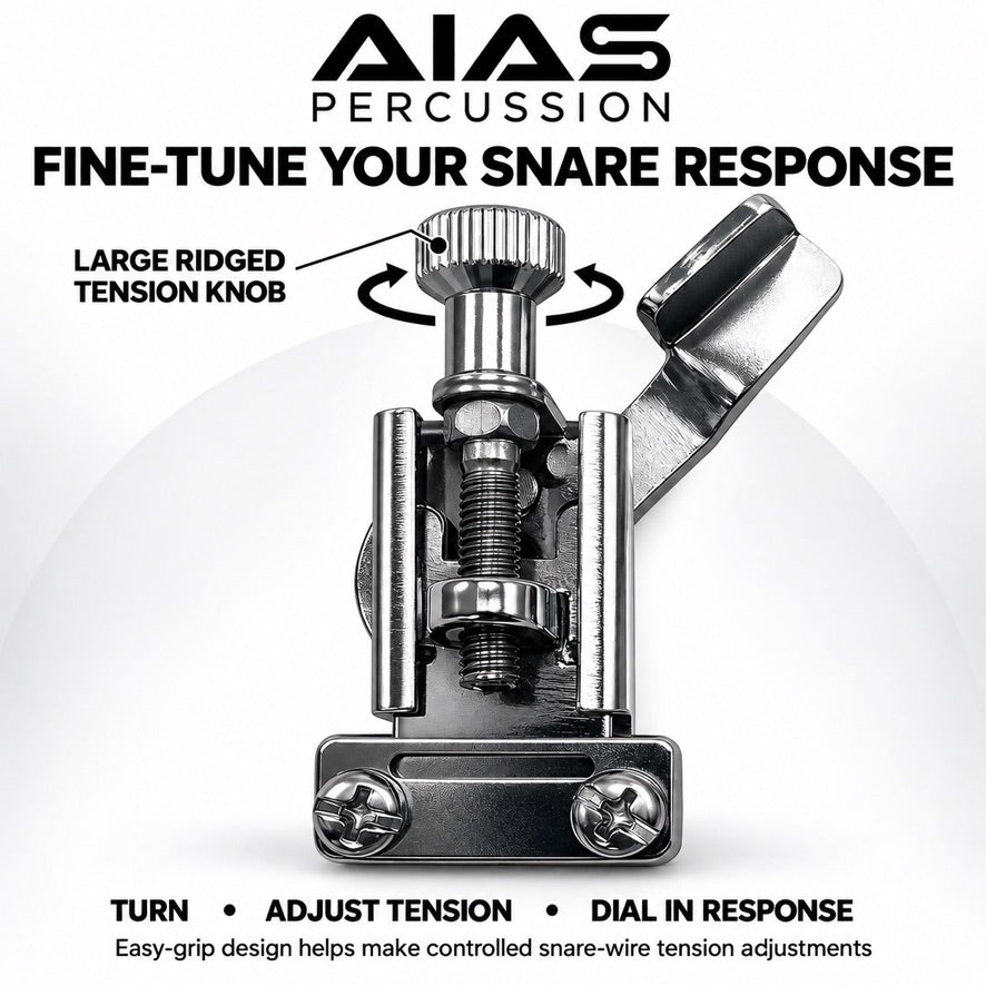 AIAS AS-4 Snare Drum Strainer & Butt Plate Set – Chrome