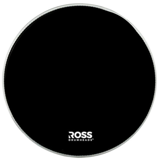 ROSS RDR Black Resonant Bass Drum Head - Single Ply 7.5 mil Film