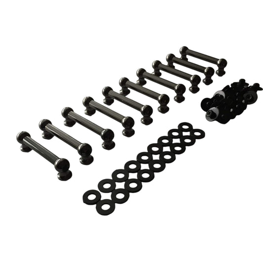 ROSS Percussion Double End Tube Drum Lugs - Black Nickel - 10 Pack